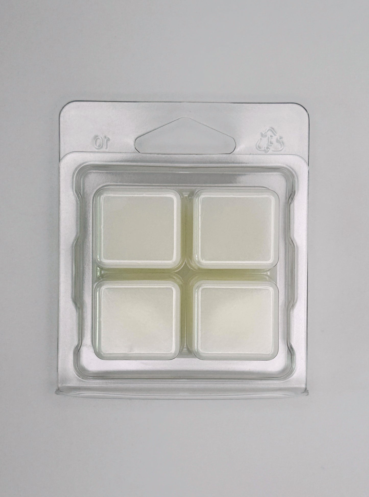 Back view of the Passionfruit & Mango 60g wax melt packaging, showing cubed bar design
